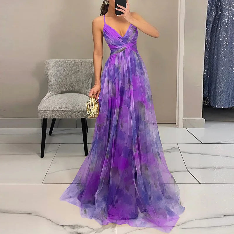 Giselle | Encantador Maxi Vestido con Estampado Floral