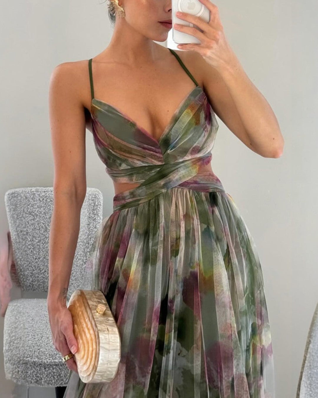 Leticia | Encantador vestido largo con estampado floral