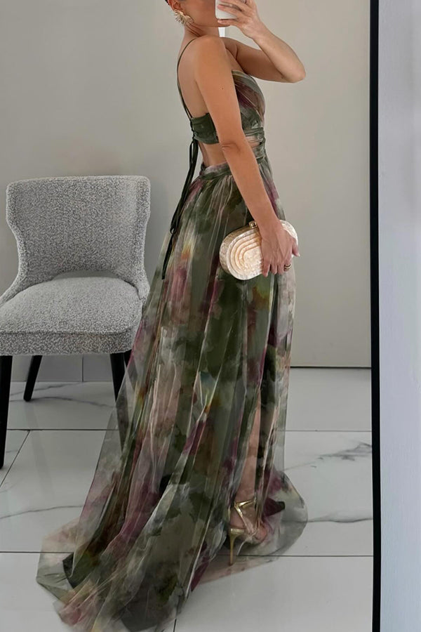 Giselle | Encantador Maxi Vestido con Estampado Floral