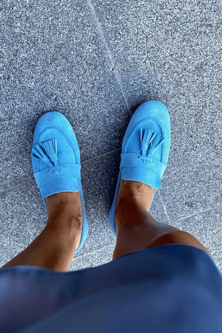 Mocasines de ante Magenta