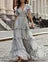 PETAL FLUTTER | VESTIDO MAXI DE GASA