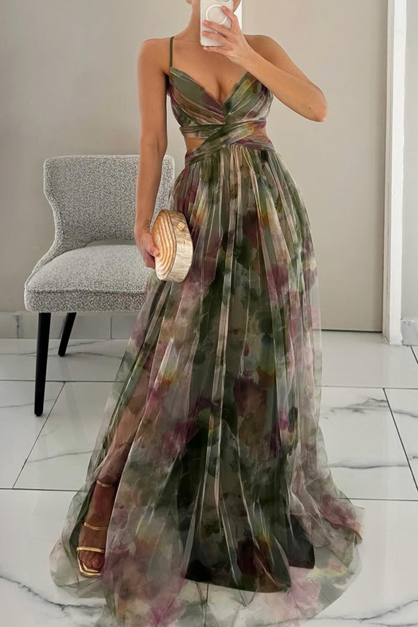 Giselle | Encantador Maxi Vestido con Diseño Floral