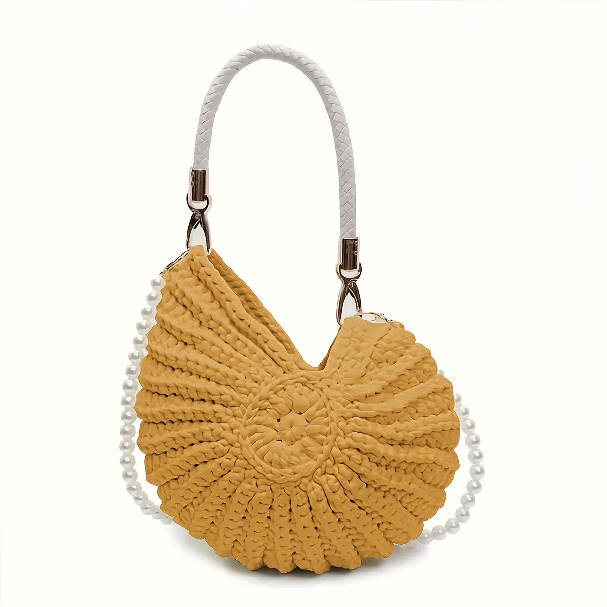 Orsola | Bolso Tote Trenzado con Correa de Cadena - Negro