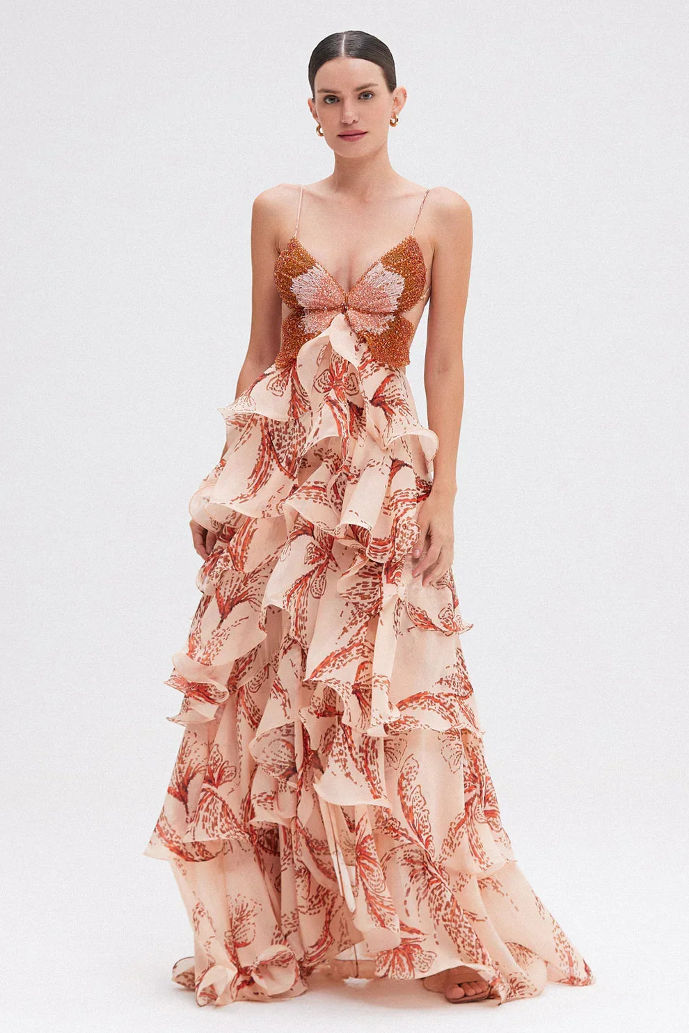 Nahia | Vestido con Detalles de Volantes