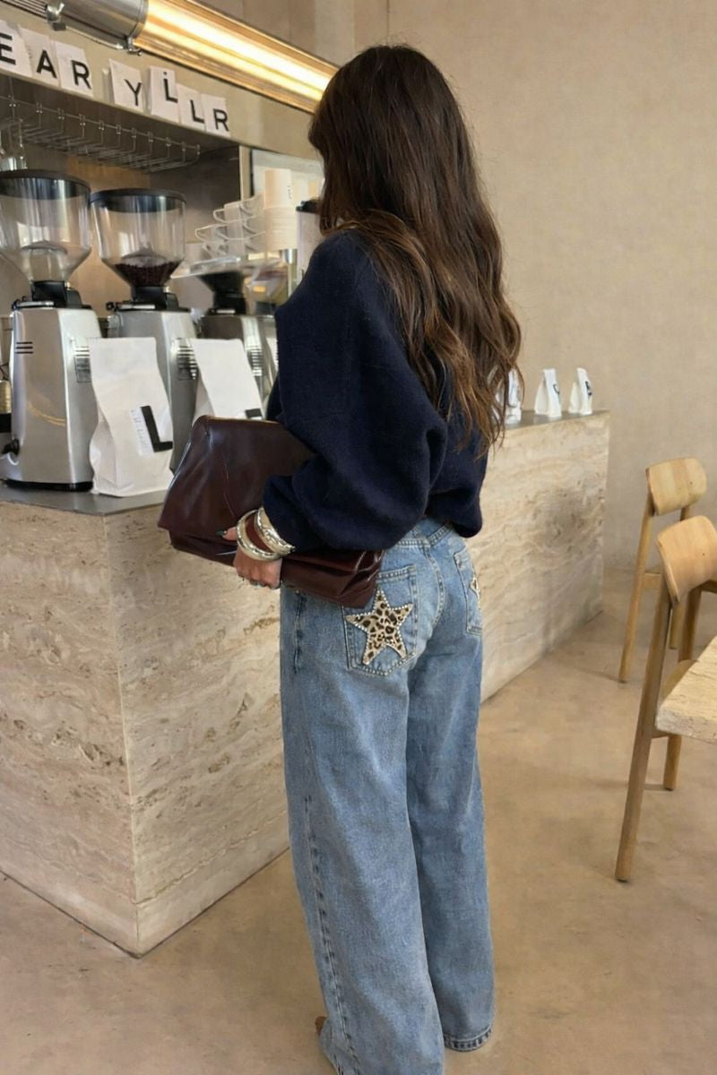 AMAYA| JEANS CASUAL ESTRELLA LEOPARDO