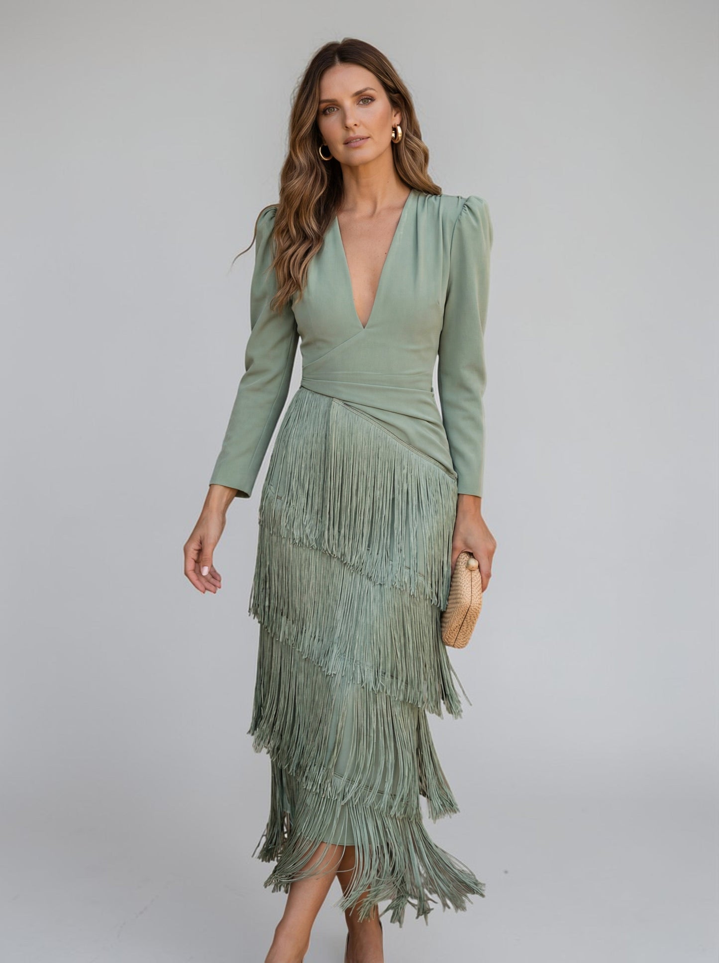 Emma | Vestido elegante con flecos