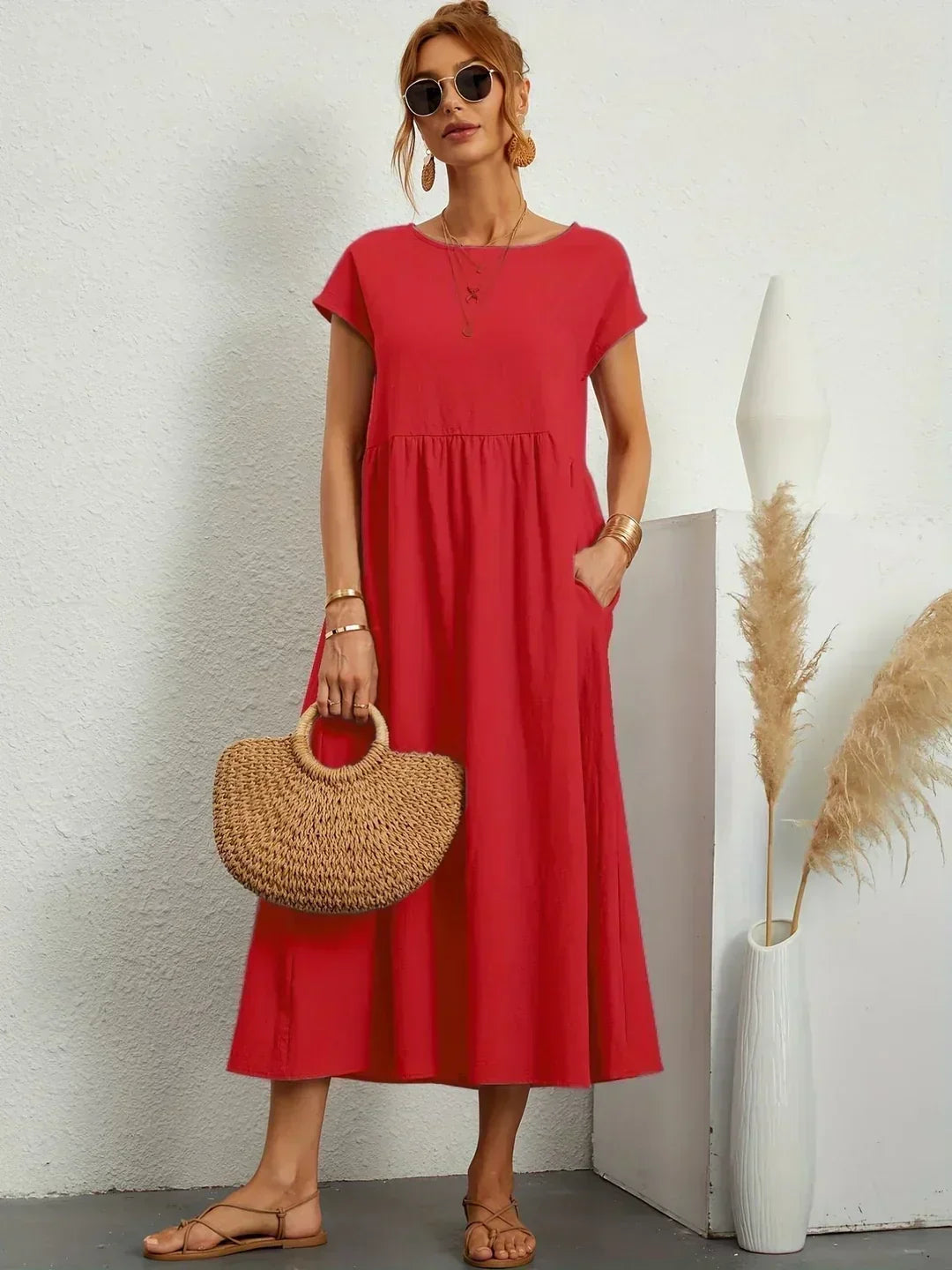 Camila | Vestido midi fluido de elegancia atemporal