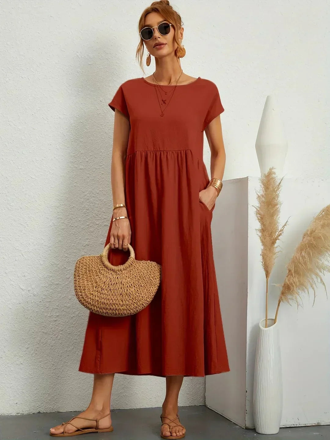 Camila | Vestido midi fluido de elegancia atemporal