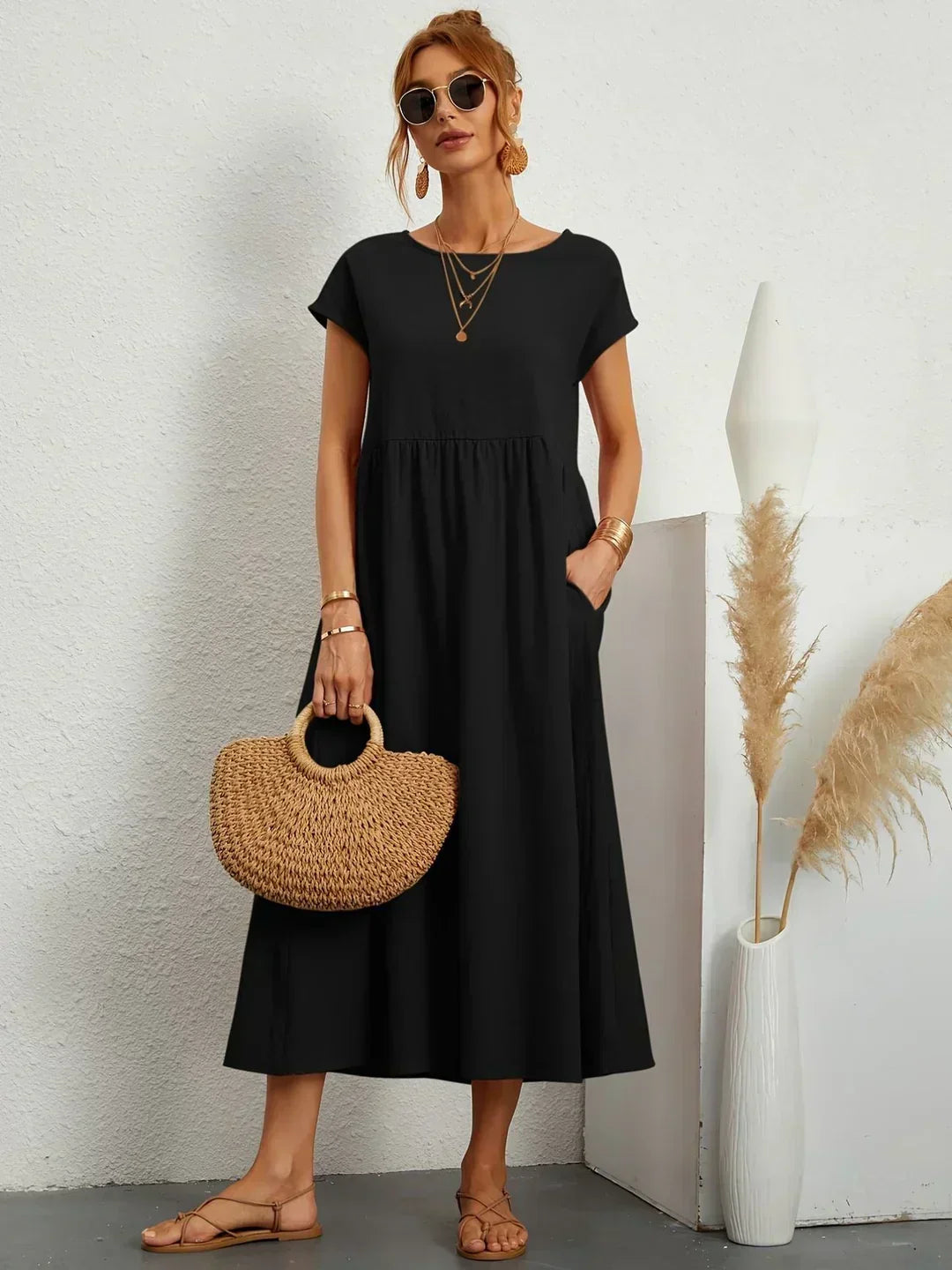 Camila | Vestido midi fluido de elegancia atemporal