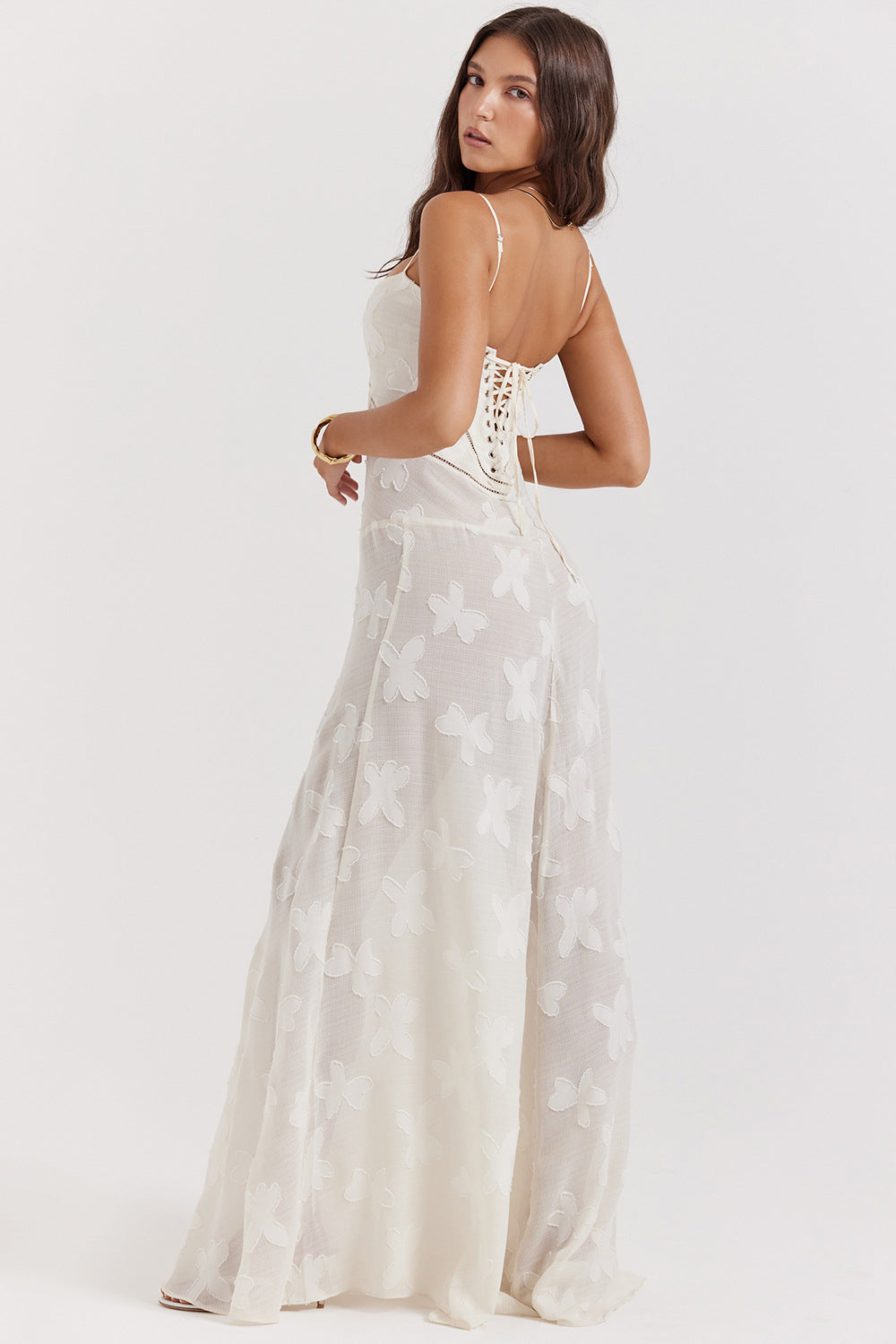 Lucia | Vestido largo Blanco sucio