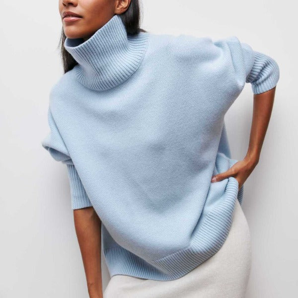 JERSEY OVERSIZE DE PUNTO CUELLO ALTO| MANUELA