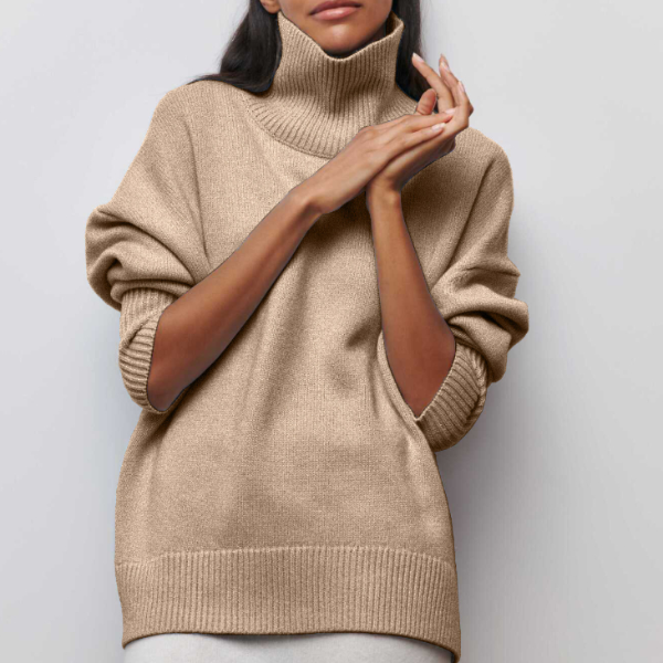 JERSEY OVERSIZE DE PUNTO CUELLO ALTO| MANUELA