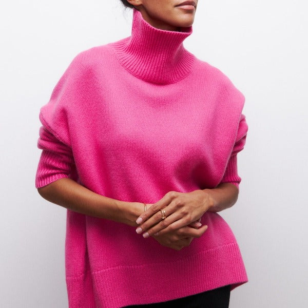JERSEY OVERSIZE DE PUNTO CUELLO ALTO| MANUELA