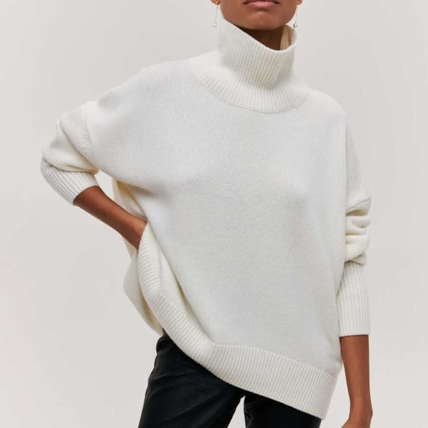 JERSEY OVERSIZE DE PUNTO CUELLO ALTO| MANUELA