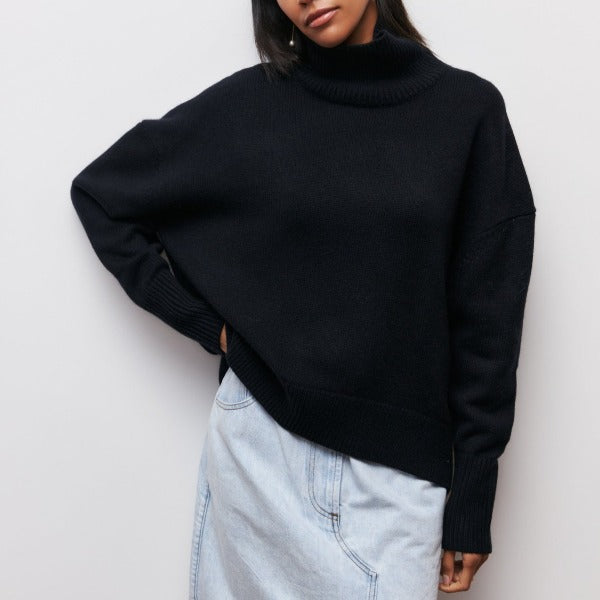 JERSEY OVERSIZE DE PUNTO CUELLO ALTO| MANUELA