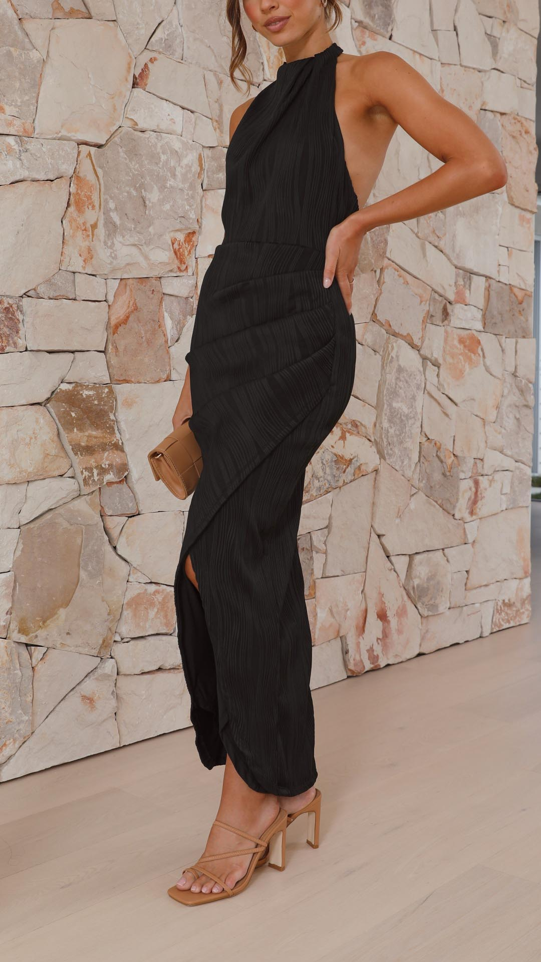 Natalia | Vestido plisado sofísticado