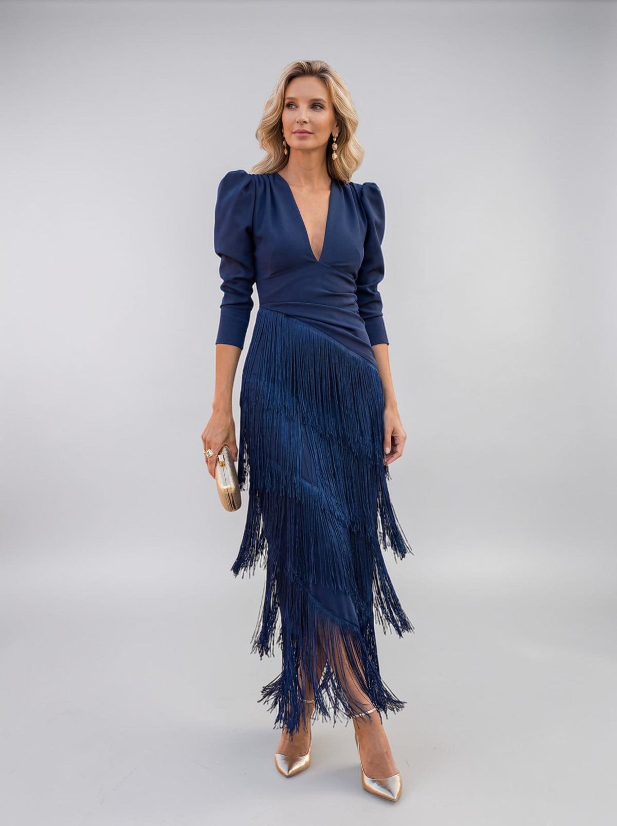Emma | Vestido elegante con flecos