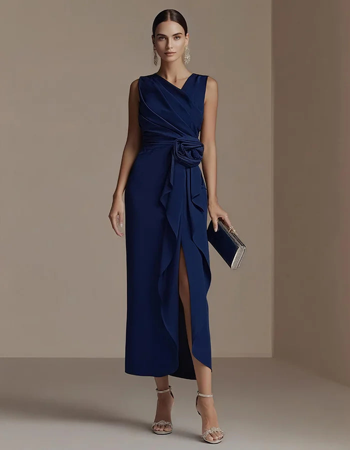 VESTIDO DE CÓCTEL | FLOR ESCULPIDA