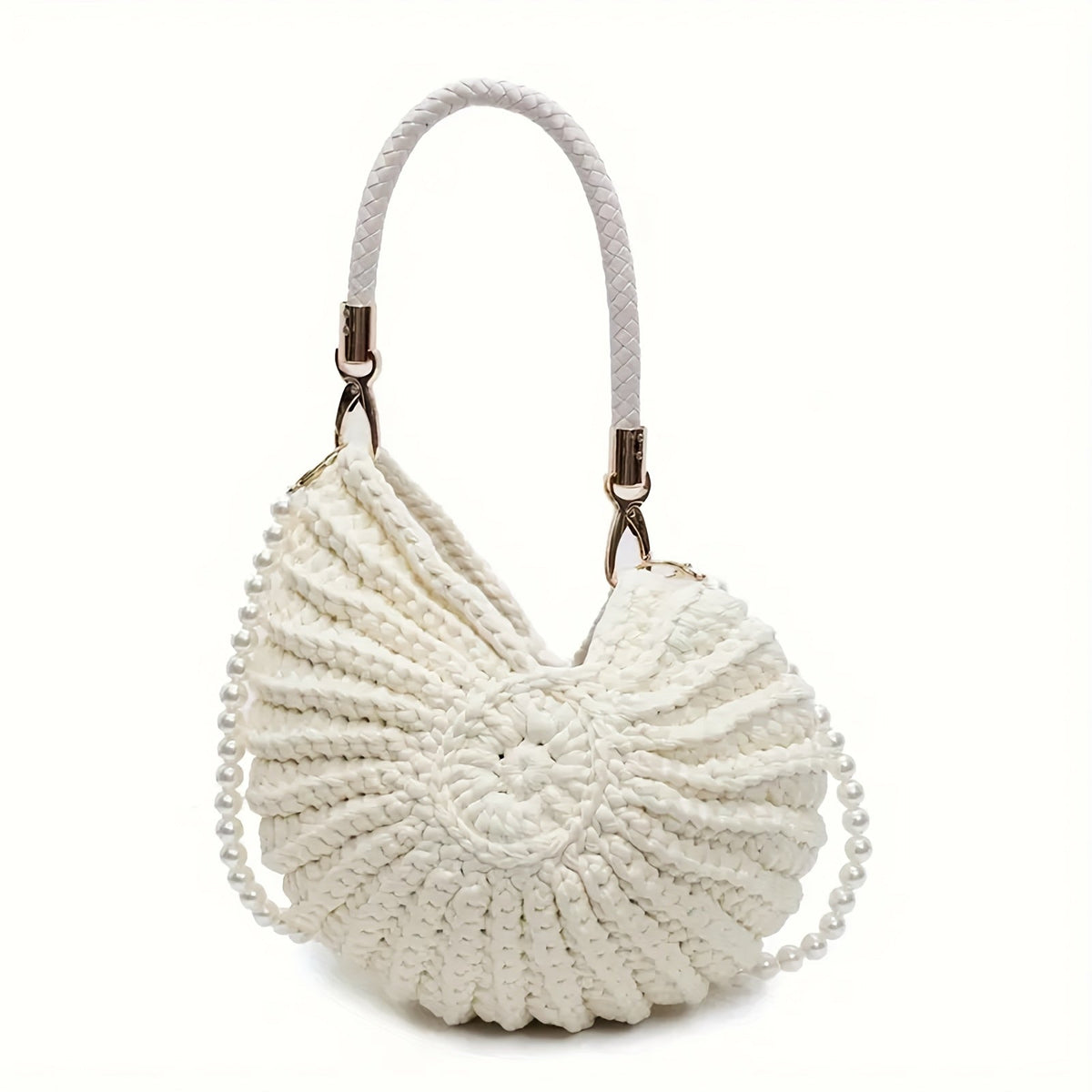 Orsola | Bolso Tote Trenzado con Correa de Cadena - Negro