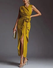 VESTIDO DE CÓCTEL | FLOR ESCULPIDA