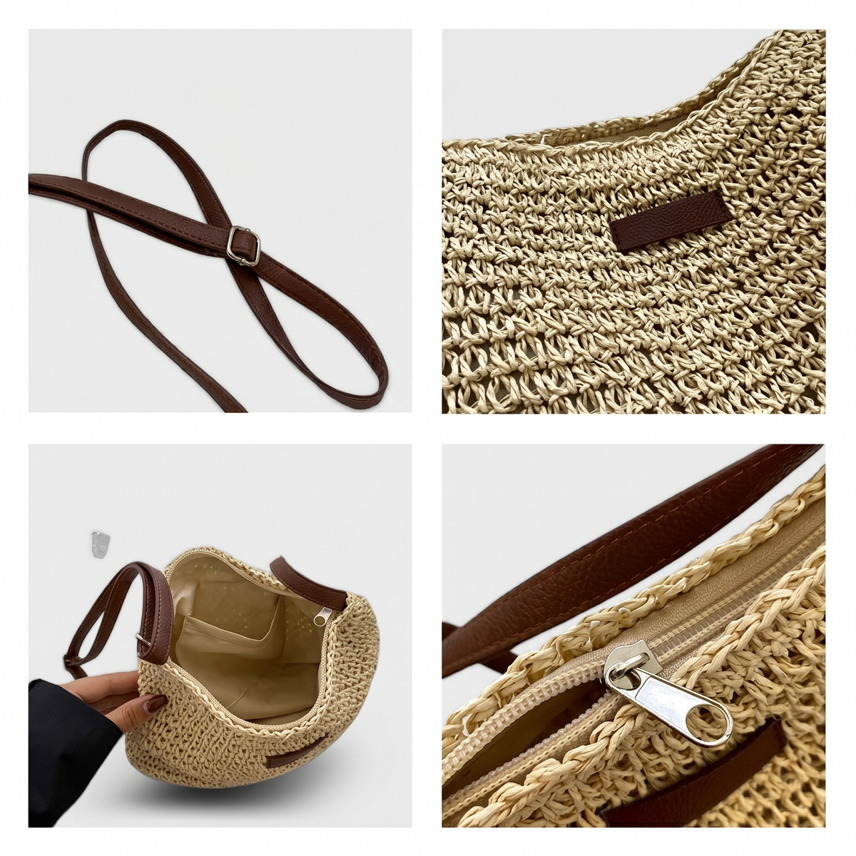 Colomba | Bolso Trenzado Elegante - Beige Oscuro