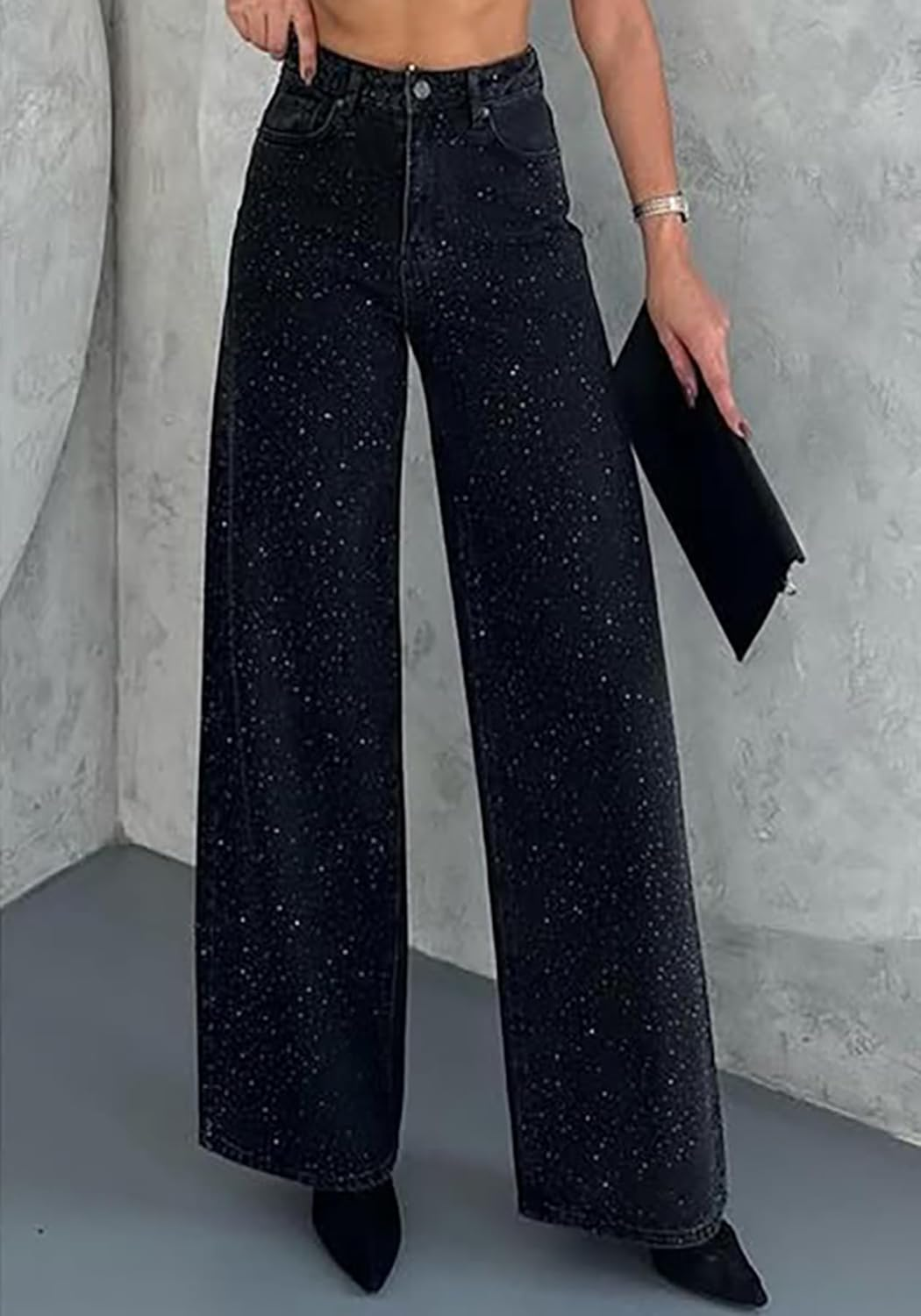 AFRICA | VAQUEROS DE PIERNA RECTA CON STRASS