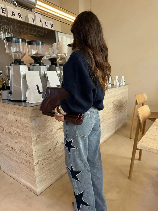 AINARA | Jeans Casual de estrellas