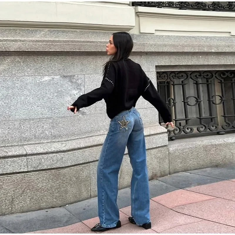 AMAYA| JEANS CASUAL ESTRELLA LEOPARDO